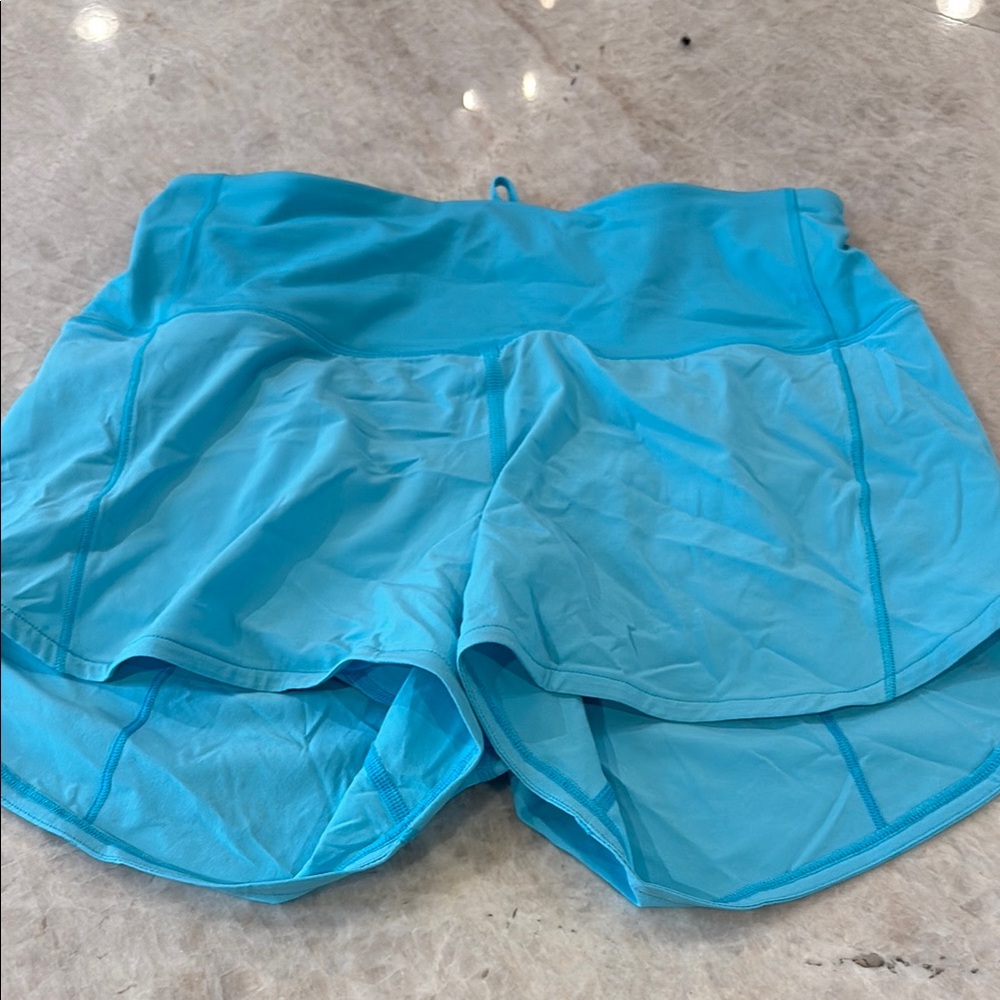 Lululemon Athletica Blue Athletic Shorts Lightweight Moisture-Wicking 4 inch